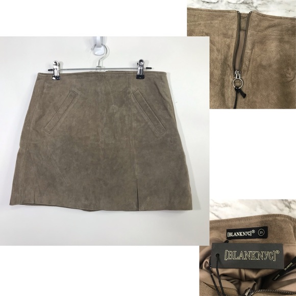 Blank NYC NWT Flawed Suede & Leather Skirts DIY Project Box 2 - Picture 3 of 8